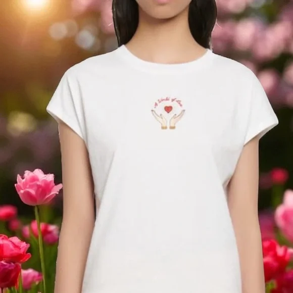 Sandro Paris ~ A World of Love T- Shirt Hand Embroidery ~Rare Ltd.Ed.~size Small - Picture 4 of 14